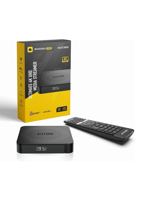 SWORD Pro 4K UHD Android 11 TV Box with Advanced Features