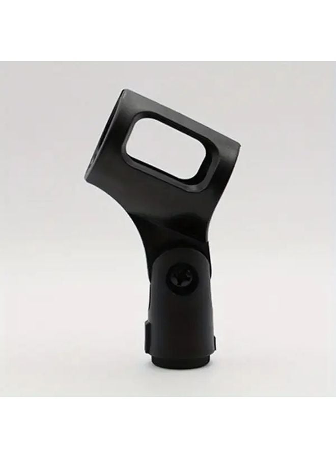 1pc Black Adjustable Microphone Stand Holder with One Hand Release for Podcasting - Image 1