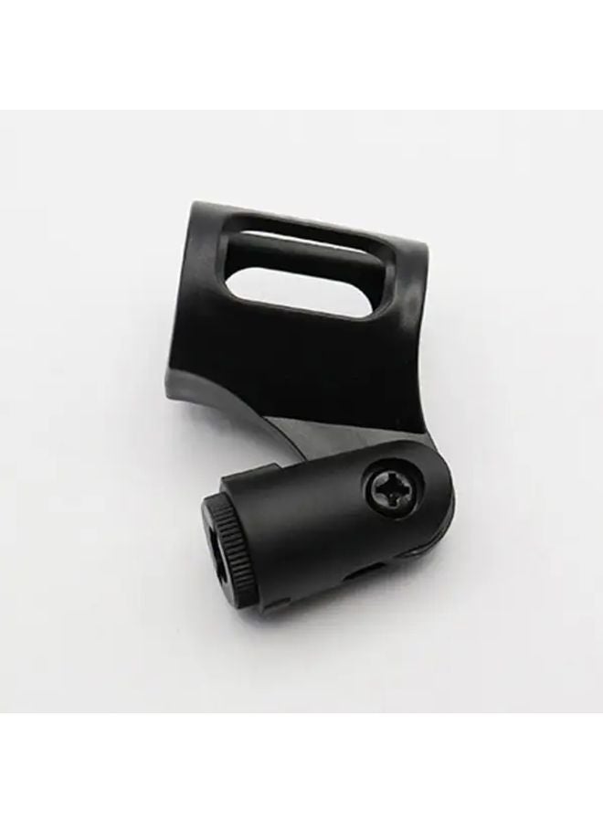 1pc Black Adjustable Microphone Stand Holder with One Hand Release for Podcasting - Image 4