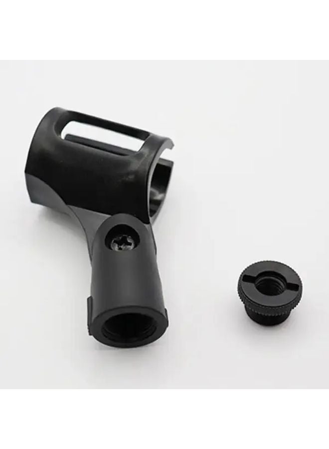 1pc Black Adjustable Microphone Stand Holder with One Hand Release for Podcasting - Image 5