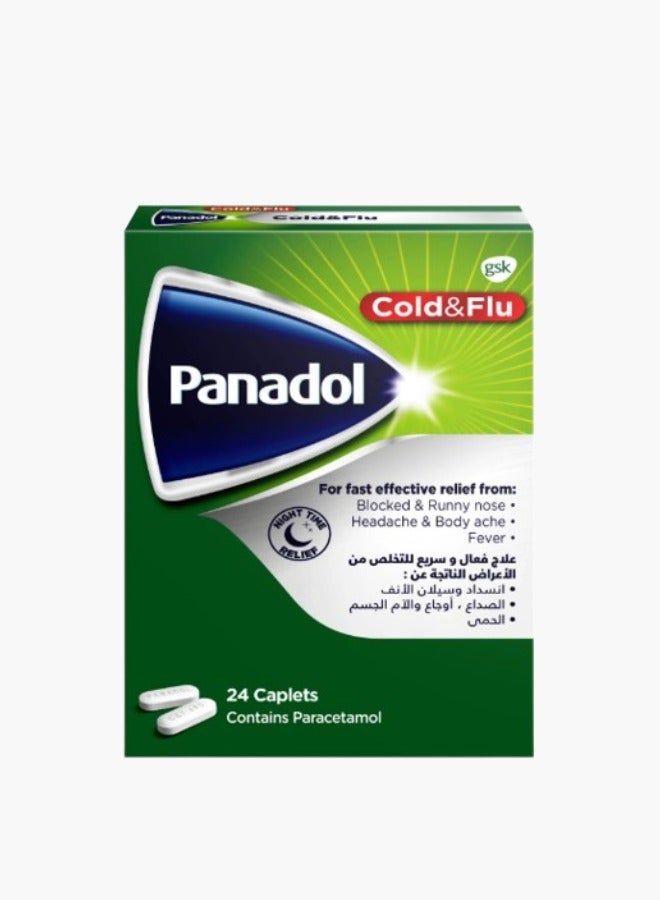 Panadol Cold & Flu Night Time 24 Caplets