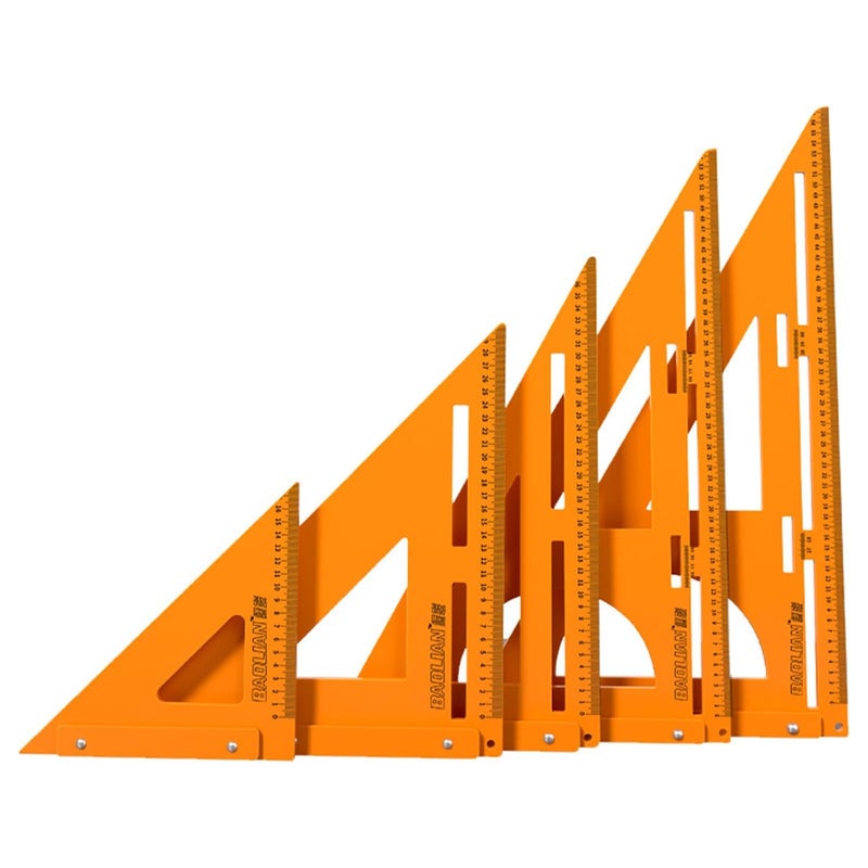 D لون متعدد الوظائف معزول مسطرة نجارة مثلث مستقيم حافة منقلة منزلقة T مربع - Image 4