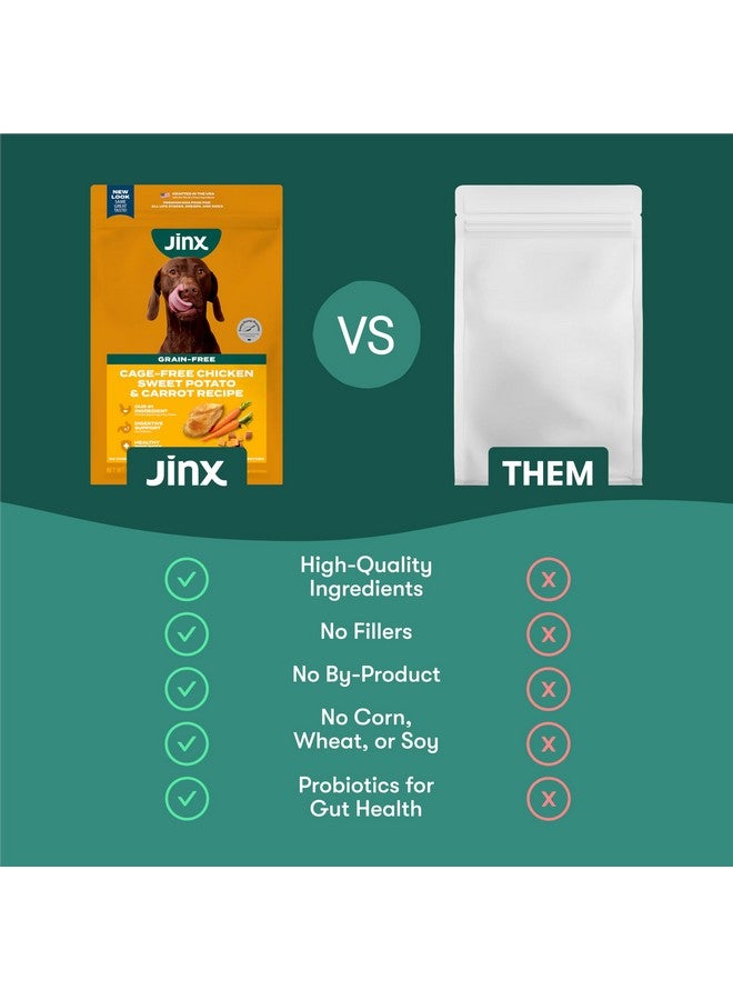 جينكس طعام الكلاب الجاف جينكس الفاخر الخالي من الحبوب، لجميع مراحل الحياة - قطع دجاج حقيقية، بطاطا حلوة وجزر مع أطعمة فائقة لدعم المناعة وبروبيوتيك لدعم الهضم - بدون مواد مالئة - 4 أرطال - Image 5