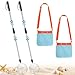 Big Gun 2 Pack Sand Sifter with Seashell Bags 21633 Adjustable Shark Tooth Sifter for The Beach Seashell Collecting Mesh Shovel Scooper with Retractable Handle Beach Toys for Adults Family Kids - Image 3