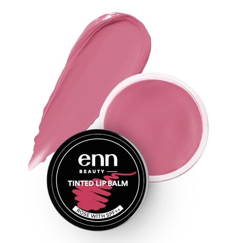 ENN Beauty Rose Tinted Lip Balm SPF 10 PA+++ for Dark Lips | Hydrating Lip Balm with Rose Extract, Shea Butter & Hyaluronic Acid | Moisturizes Dry, Chapped Lips, Adds Natural Pink Tint | 7g - Image 1