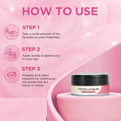 ENN Beauty Rose Tinted Lip Balm SPF 10 PA+++ for Dark Lips | Hydrating Lip Balm with Rose Extract, Shea Butter & Hyaluronic Acid | Moisturizes Dry, Chapped Lips, Adds Natural Pink Tint | 7g - Image 5
