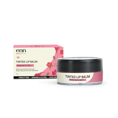 ENN Beauty Rose Tinted Lip Balm SPF 10 PA+++ for Dark Lips | Hydrating Lip Balm with Rose Extract, Shea Butter & Hyaluronic Acid | Moisturizes Dry, Chapped Lips, Adds Natural Pink Tint | 7g - Image 2
