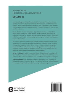 Advances in Mergers and Acquisitions  - Image 1