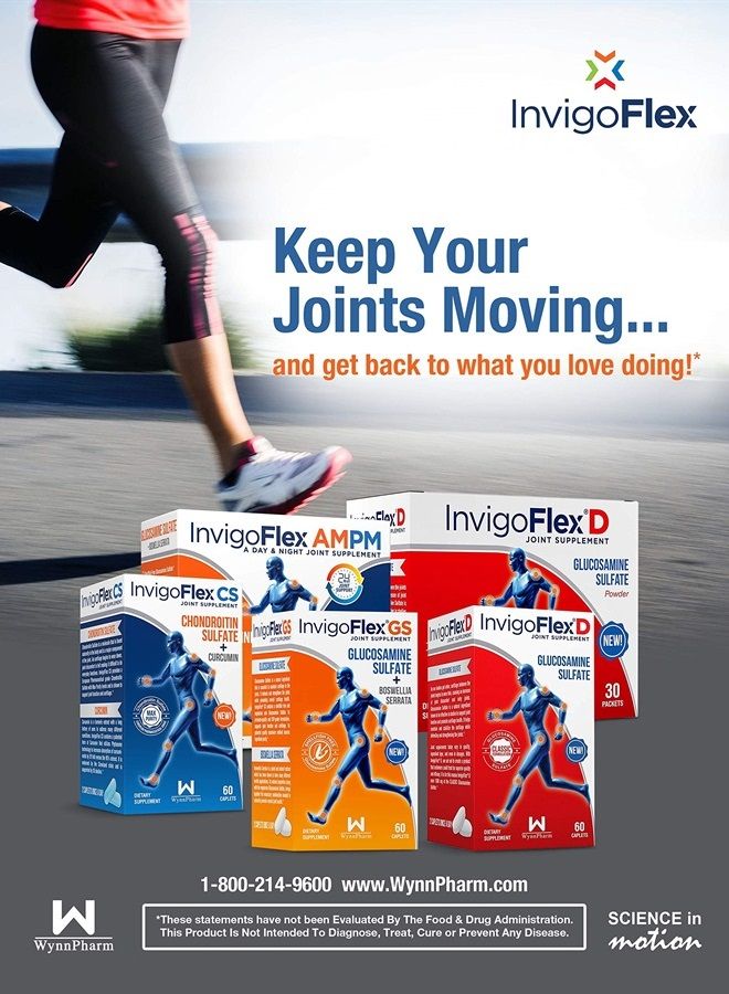 InvigoFlex ® AMPM - Glucosamine & Chondroitin Sulfate - Turmeric Curcumin - Boswellia Serrata (Non GMO) for Knees, Hands, Back and Hip 24 - Hour Premium Joint Supplement  - Image 5