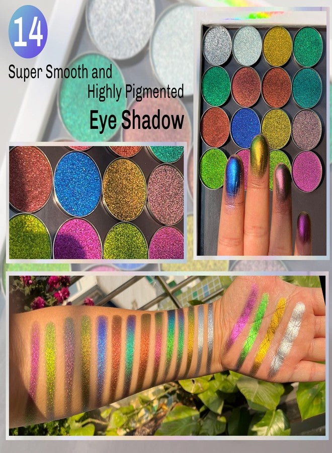 SZDYM MultiChrome Single Eyeshadow, Unisex, F-03, 2 Grams, Vegan and Cruelty Free, Color Shifting, Pressed Powder - Image 2