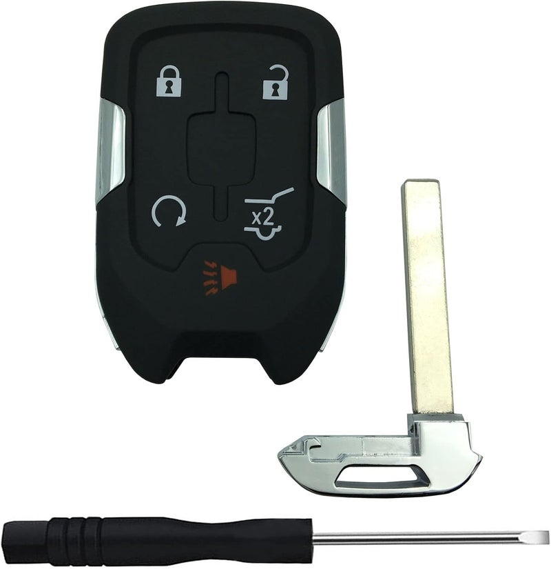 حالة لغطاء مفتاح الريموت للدخول بدون مفتاح لسيارات GMC Acadia، Terrain، Yukon، Chevy Suburban، Tahoe (5 أزرار - B) - Image 2