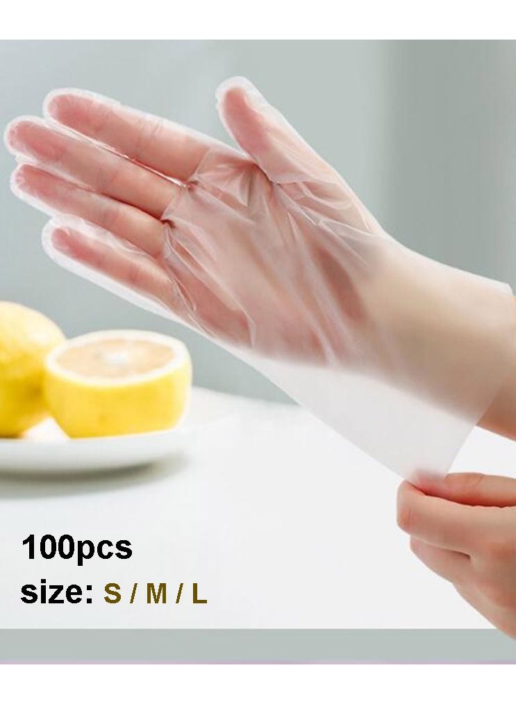 NIBEMINENT Food grade disposable TPE film gloves household kitchen cleaning oil-proof gloves  - Image 1