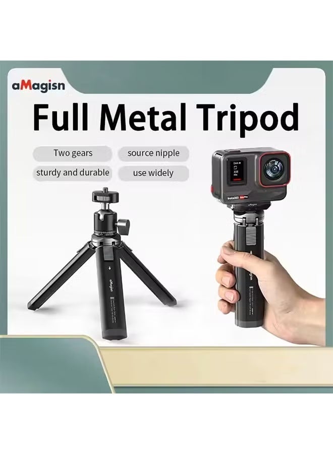 aMagisn Metal Tripod for GoPro Hero/DJI OSMO /Insta360 Aluminum Alloy Tripod Accessories With 1/4 Screw for Action Camera - Image 1
