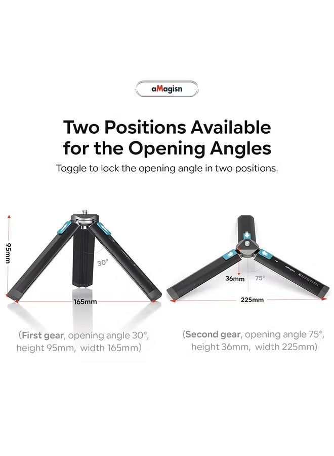 aMagisn Metal Tripod for GoPro Hero/DJI OSMO /Insta360 Aluminum Alloy Tripod Accessories With 1/4 Screw for Action Camera - Image 5