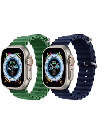 Silicone Ocean Band Strap Green Silicone Ocean Band Strap Dark Blue Set of 2 for Apple Watch Ultra 8 49mm - pzsku/Z8D31233B30DA4A85F9CAZ/45/_/1694442025/a794e584-dcf4-4f78-9ce9-cd0f122d91f9