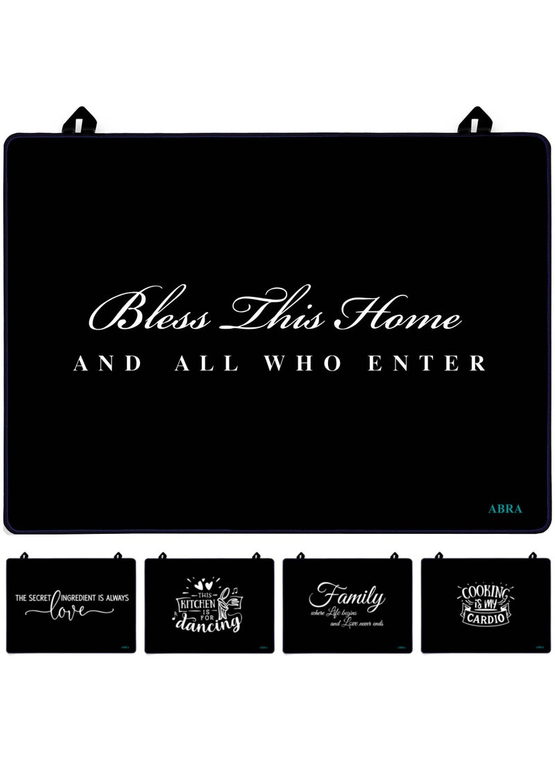 Abra Abra Stove Top Cover for Electric Stove Washer and Dryer  Thick Natural Rubber  Glass Top Protector  Prevents Scratching  Extra Counter Space 285x205 Bless This Home And All Who Enter 