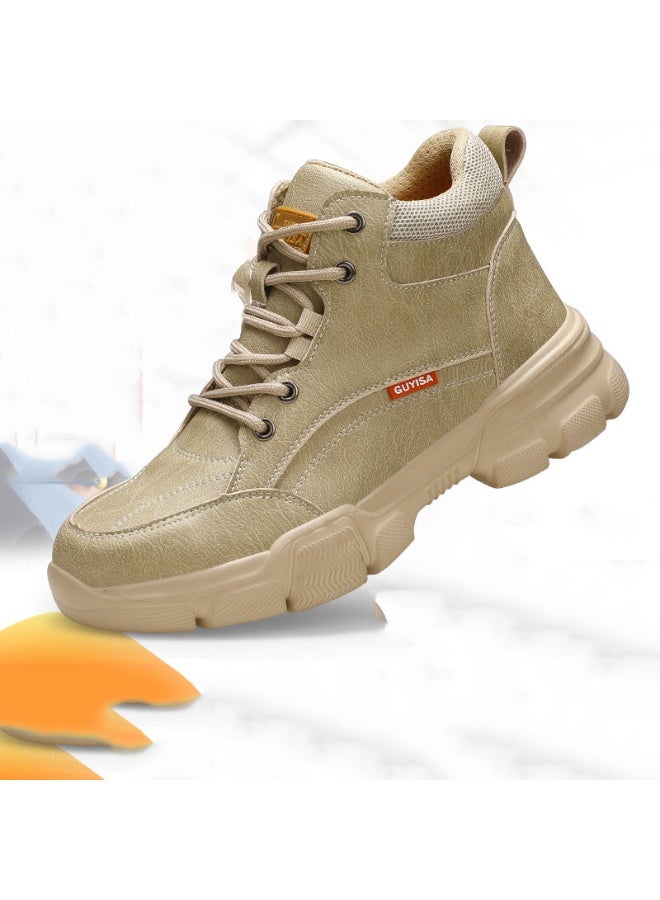 NIBEMINENT Waterproof Work Boots Safety Steel Toe Shoes Men Lightweight Work Sneakers Safety Shoes Men Protective Boots Steel Toe Shoes - Image 1