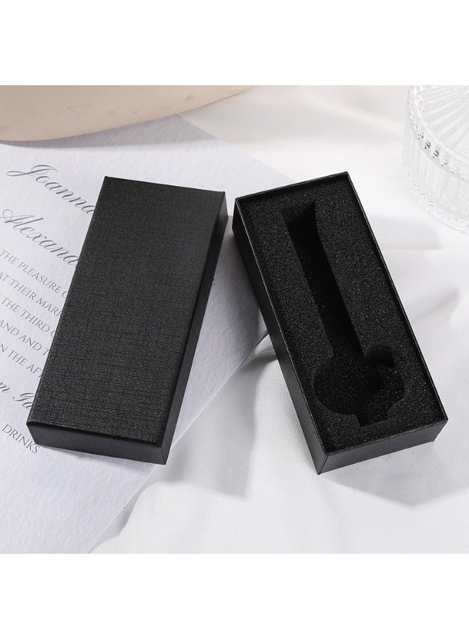 سيستار ساعة كوارتز نسائية راقية - قرص مربع صغير بسيط (ذهبي وردي، وجه قهوة) مع علبة ساعة مربعة سوداء - Image 4