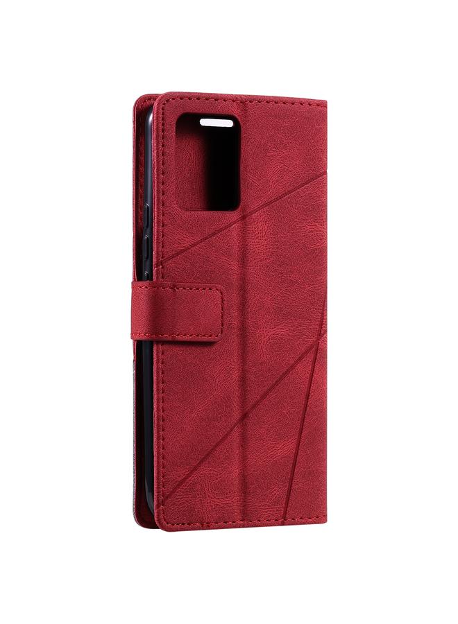 erorex Case For OPPO Realme 8 4G Skin Feel Splicing Horizontal Flip Leather Case with Holder & Card Slots & Wallet & Photo Frame - Image 3