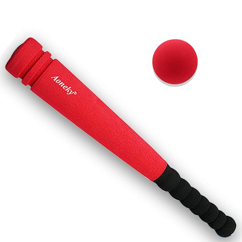 Aoneky Min Foam Baseball Bat and Ball for Toddler Indoor Soft Super Safe T Ball Bat Toys Set for Kids Age 2 Years Old Best Gift for Children 165 inch Red Bat and Red Ball - Image 3