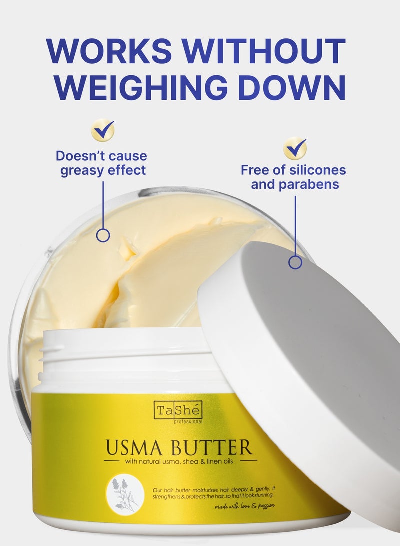 Tashe Usma Hair Butter for Strength & Shine – Shea & Flax Oils for All Hair Types  - Image 5