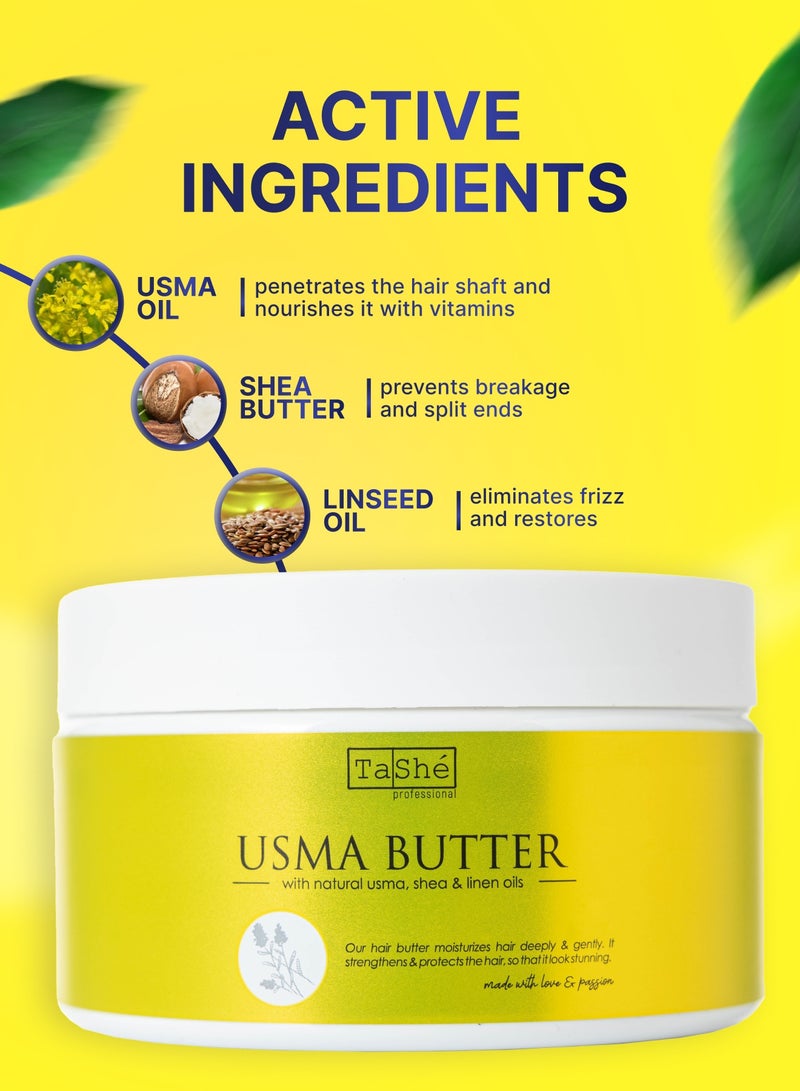 Tashe Usma Hair Butter for Strength & Shine – Shea & Flax Oils for All Hair Types  - Image 3