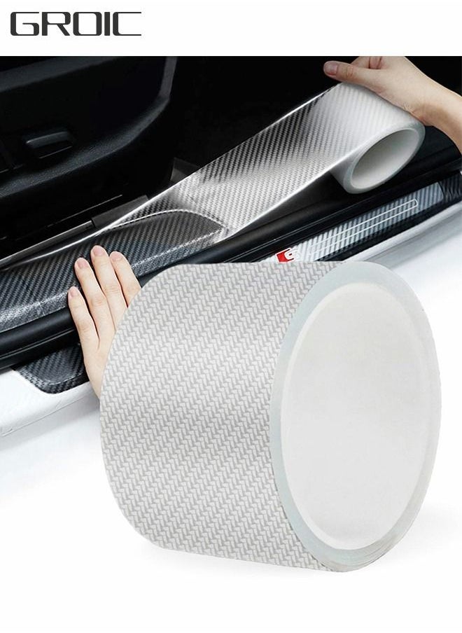 GROIC Car Door Edge Guards Door Sill Protector, Universal Car Sticker Door Entry Guards Scratch Cover Protector Film 5D Carbon Fiber Reflector, Trunk,Protector for Most Cars(2Inx33Ft)  - Image 1