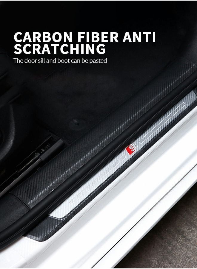 GROIC Car Door Edge Guards Door Sill Protector, Universal Car Sticker Door Entry Guards Scratch Cover Protector Film 5D Carbon Fiber Reflector, Trunk,Protector for Most Cars(2Inx33Ft)  - Image 2