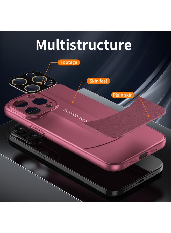 اس-توب جراب هاتف iPhone 16 من سلسلة الجلد النباتي مع ملمس الجلد وتغطية كاملة - Image 5