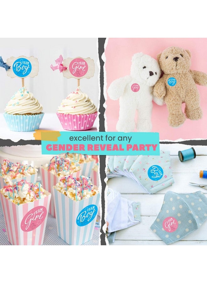 CORRURE 80pcs Gender Reveal Stickers for Voting Games and Party Supplies - Easy to Stick and Peel-Off - 2.0" Team Boy and Team Girl Sticker (40 Each) for Baby Shower or Gender Reveal Party (Colored) - Image 2