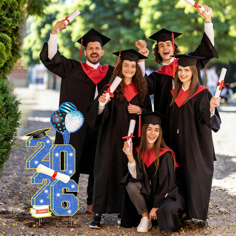 sewrung 3.5FT Large Class 2026 Graduation Yard Sign Yard Decorations Congrats Graduation Lawn Signs 2026 Grad Yard Signs with Stakes for Outdoor Indoor Congrats Graduation Party Decoration Supplies - Image 4