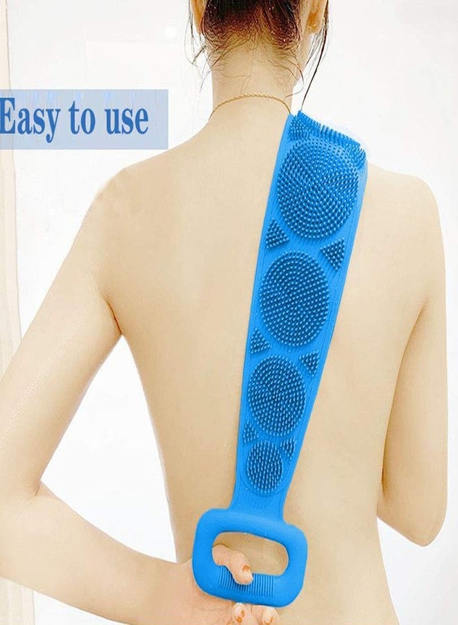 Prachit Silicone Body Bath Brush Body Washer For Body Cleaning Bath Belt Exfoliating Long Silicone Body Back Scrubber Multicolor - Image 5