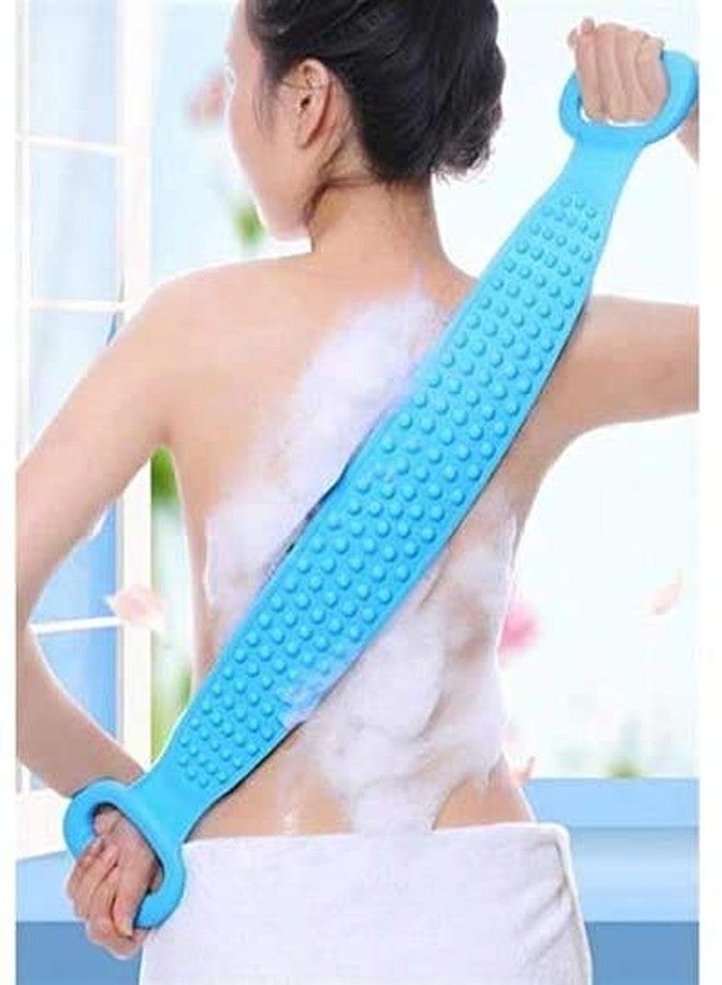 Prachit Silicone Body Bath Brush Body Washer For Body Cleaning Bath Belt Exfoliating Long Silicone Body Back Scrubber Multicolor - Image 2