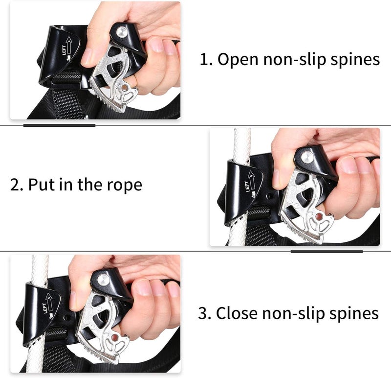 WILDKEN Foot Ascender Outdoor Mountaineering Tree Arborist Climbing Rappelling Equip Left Right Foot Ascender - Image 5