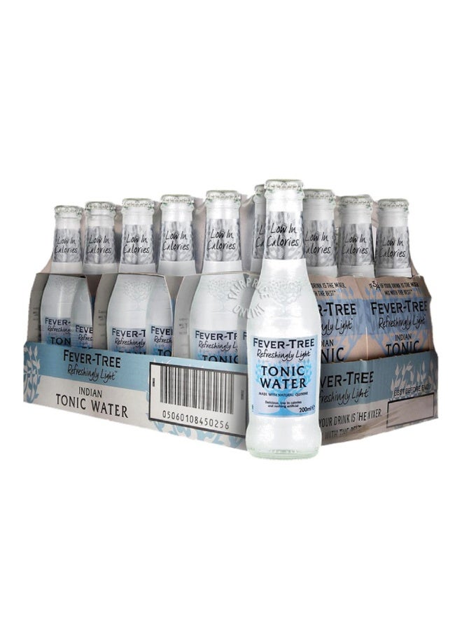 FEVER TREE “Fever‑Tree Premium Indian Tonic Water Refreshing Light – 24 × 200ml Glass Bottles | Low‑Calorie Mixer & Crisp Drink - Image 1