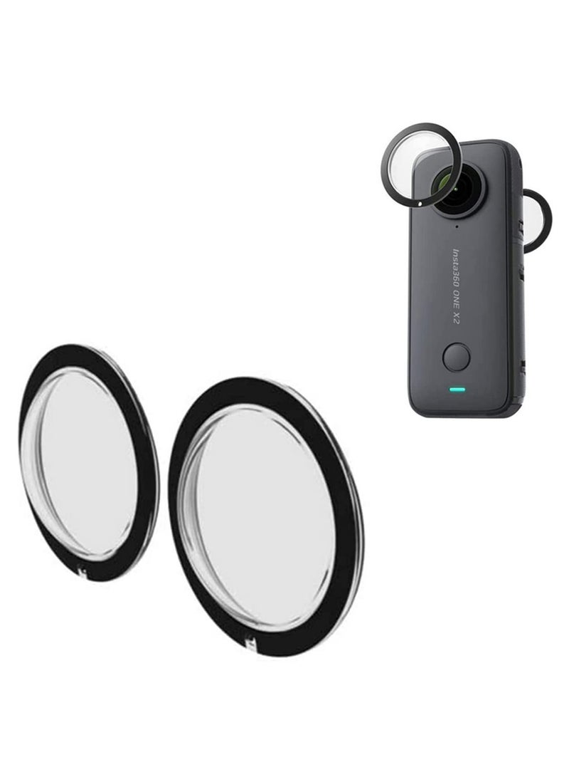 2pcs for Insta360 ONE X2 Lens Protector Double Optical Coating High Light Transmittance Precise Fit Anti Scratch Impact Waterproof Dustproof Oilproof  - Image 1
