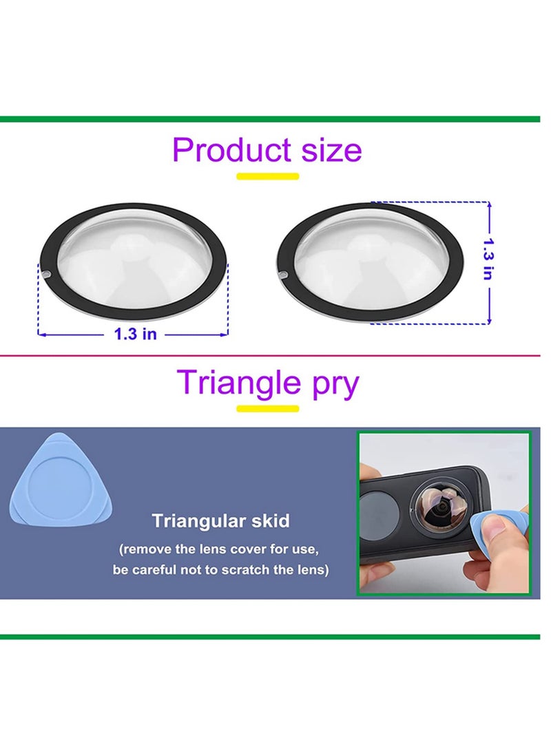 2pcs for Insta360 ONE X2 Lens Protector Double Optical Coating High Light Transmittance Precise Fit Anti Scratch Impact Waterproof Dustproof Oilproof  - Image 2