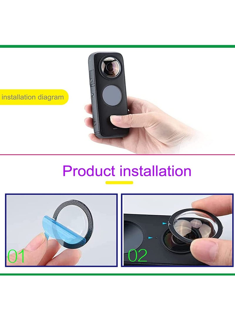 2pcs for Insta360 ONE X2 Lens Protector Double Optical Coating High Light Transmittance Precise Fit Anti Scratch Impact Waterproof Dustproof Oilproof  - Image 4