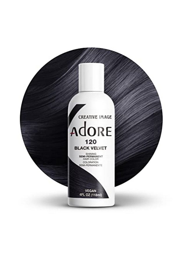 Adore Dore Semi Permanent Hair Color Vegan And Crueltyfree Hair Dye 4 Fl Oz 120 Black Velvet (Pack Of 1) - Image 1