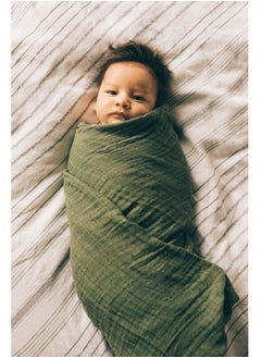 little unicorn Cotton Muslin Single Swaddle Fern  - Image 1