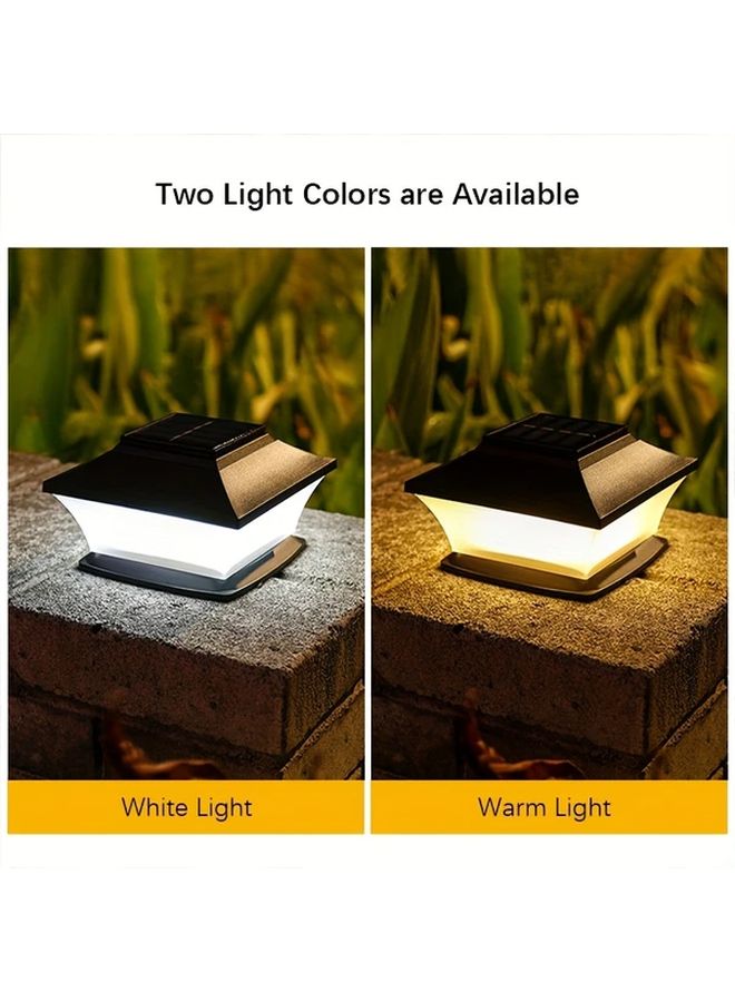 Solar Post Lights Warm Light Auto On At Dusk Outdoor Landscape Lighting - Image 4