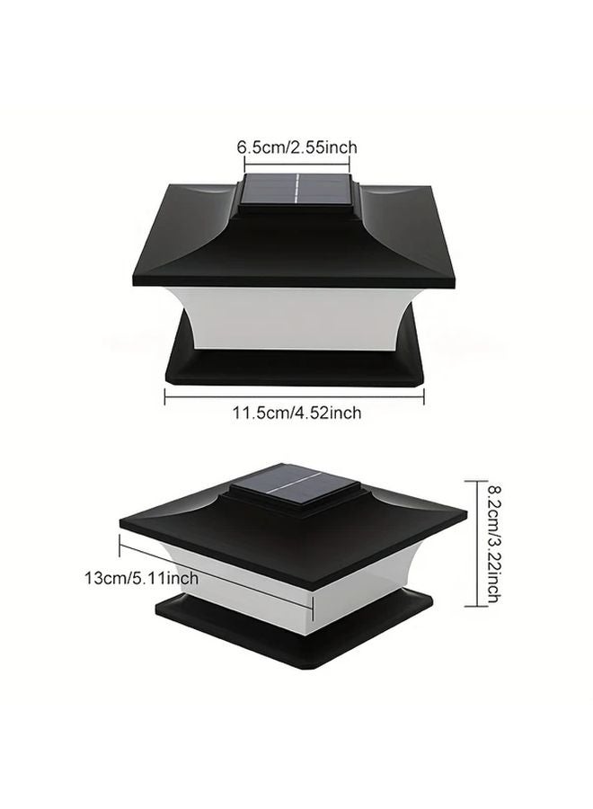 Solar Post Lights Warm Light Auto On At Dusk Outdoor Landscape Lighting - Image 2