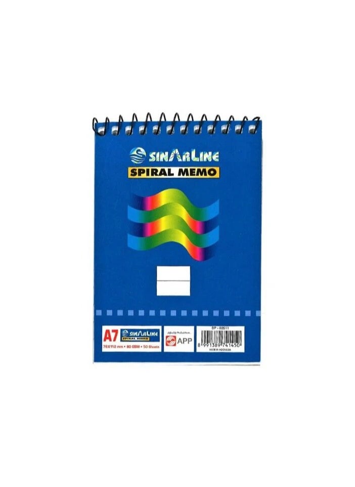 Deli - Sinarline spiral notebook A7 50sheets - Image 1