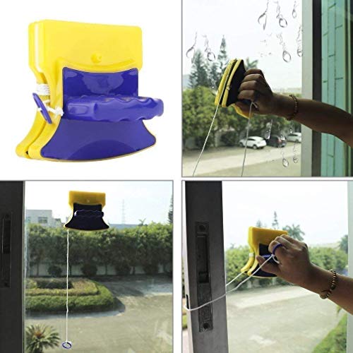 AMENDAS Doble Sided Magnetic Window Glass Cleaner Outside Window Cleaning Tool Wiper with 2 Extra Cleaning Cotton Cleaner Squeegee Washing Equipment Household Cleaner - Image 4