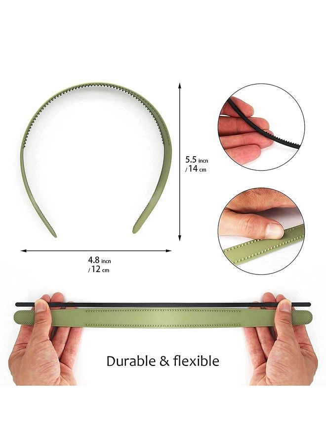 ANNACREATIONS Fashion Plastic Elastic Hair Comb Teeth Headband For Women And Girls Multicolor (Set Of 8) - Image 3