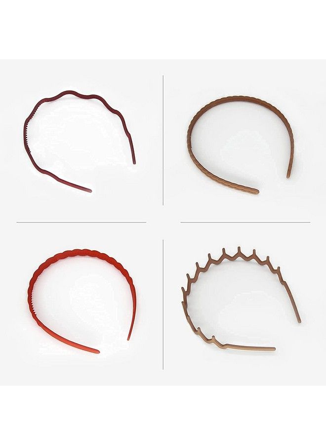 ANNACREATIONS Fashion Plastic Elastic Hair Comb Teeth Headband For Women And Girls Multicolor (Set Of 8) - Image 5