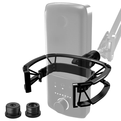 Borenbuir Wave Shock Mount, [Custom Built for Wave Mic] Anti-Vibration Suspension Shock Mount Holder Clip Compatible with Elgato Wave:1 and Wave:3 Microphones - Image 1