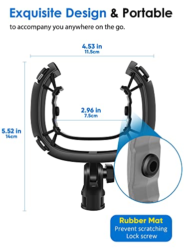 Borenbuir Wave Shock Mount, [Custom Built for Wave Mic] Anti-Vibration Suspension Shock Mount Holder Clip Compatible with Elgato Wave:1 and Wave:3 Microphones - Image 5