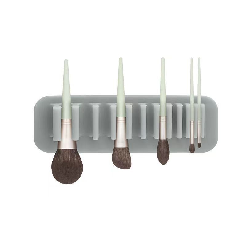 Factory Suction Wall Cosmetic Brush Storage Rack Silicone Portable Toothbrush Drying Rack Wall Firmly Not Easy To Fall Off - Image 4