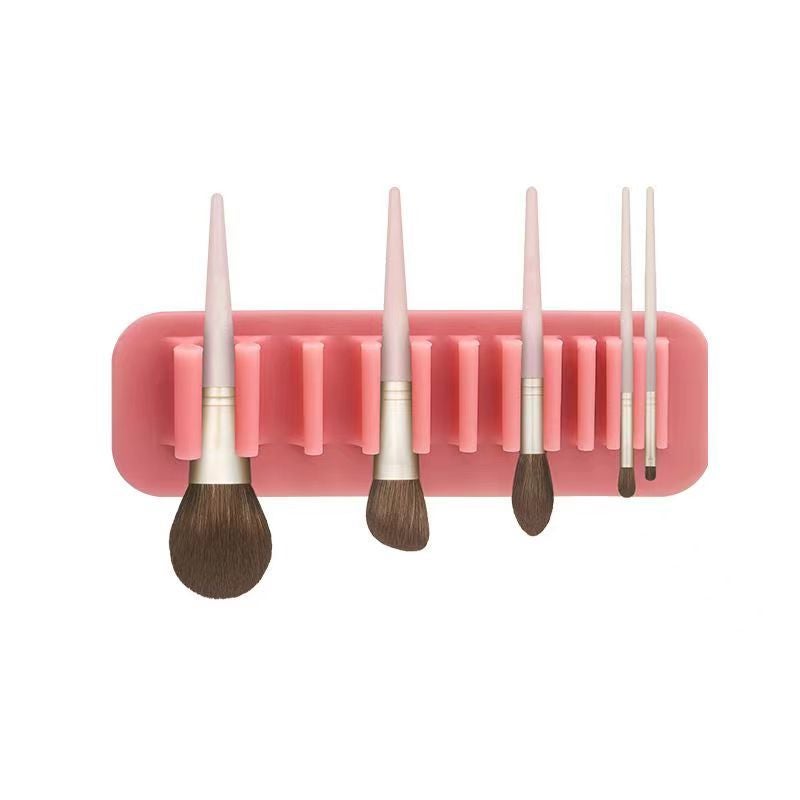 Factory Suction Wall Cosmetic Brush Storage Rack Silicone Portable Toothbrush Drying Rack Wall Firmly Not Easy To Fall Off - Image 5